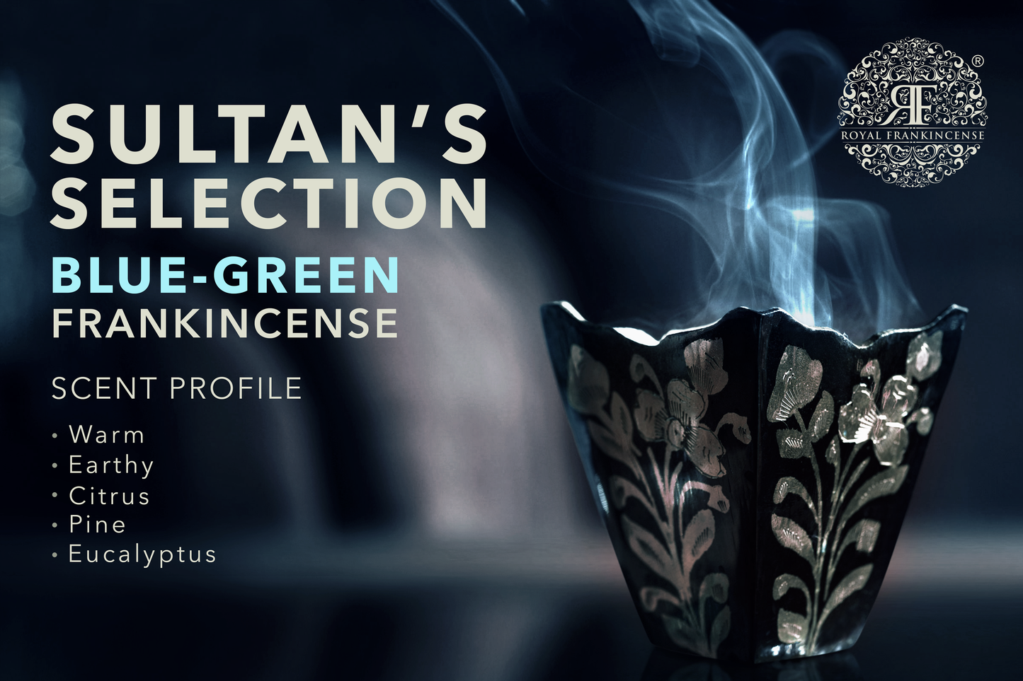 Organic Sultan's Selection Blue-Green Hojari/Hojary Frankincense Resin from Oman (Boswellia Sacra)